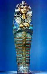 Miniature canopic coffin from the Tomb of Tutankhamun