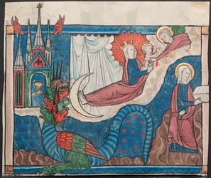 Miniature from a Manuscript of the Apocalypse: The Woman Clothed with the Sun
