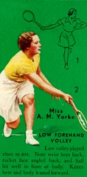 Miss A. M. Yorke - Low Forehand Volley