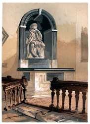 Monument to Francis Bacon, in St Michaels Church near St Albans, Hertfordshire