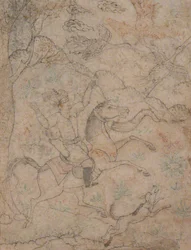 Mounted Hunter with Dog Pursuing Game Birds, 16th century