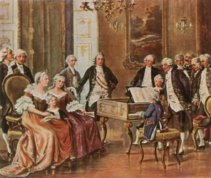 Mozart performs for Empress Maria Theresia, 1 October 1762, 1936