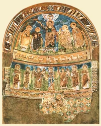 Mural Painting in the Apse of S. Maria in Pallara, Rome, Italy, 1928