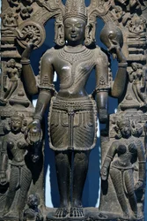 National Museum of India, Delhi. Vishnu with consorts. Eastern Ganga