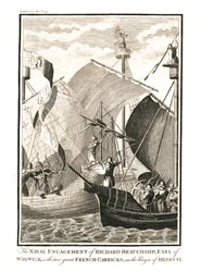Naval Engagement Against Two Great French Carricks by Richard Beauchamp, Earl of Warwick