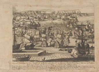 Naval battle between the Russian and Ottoman fleet on July 13, 1788