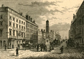 New Bridge Street and the Obelisk in 1755, 1897