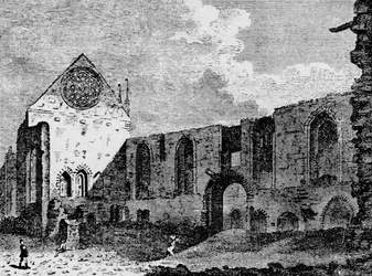 North-West View of the Ruins of Winchester Palace, Southwark, London