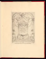 New Book of Ornament Principles, Particularly to Find an Infinite Number of Forms, After the Drawings of Gillot. Painter of the King, Engraved by Huquier; Title Page