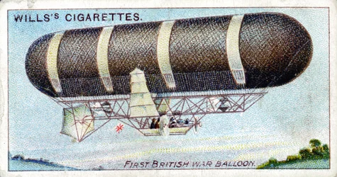 Nulli Secundus, first British military steerable balloon dirigible, 1905-1907 c1910