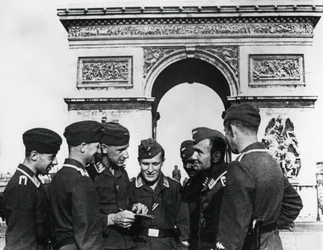Occupying German Troops at the Arc de Triomphe, Paris, June 1940