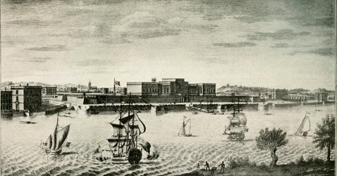 Old Fort William, from the River, 1754, 1925