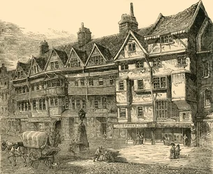 Old Houses in Holborn near Middle Row, c1872