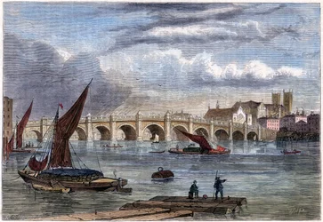 Old Westminster Bridge in 1754, 19th Century
