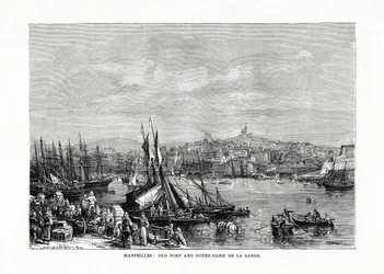 Old Port and Notre Dame de la Garde, Marseilles, France