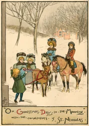 On Christmas Day in the Morning, with the Compliments of St. Nicholas, 1883
