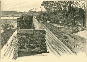 On the Walls of Berwick, Looking Across the Tweed, 1898