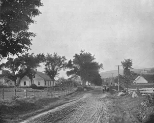 On the road to Echo Lake, White Mountains, New Hampshire, USA, c1900