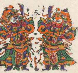 One hundred thirty-five woodblock prints including New Year
