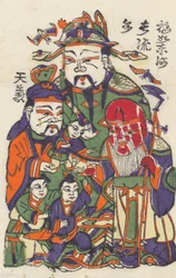 One hundred thirty-five woodblock prints including New Year