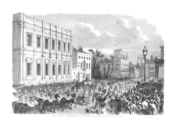 Opening of Parliament - The Royal Procession Passing Whitehall