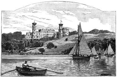 Osborne House from the Solent, East Cowes, Isle of Wight, 1900