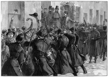 Outside the National Rent Office After the Arrest of O