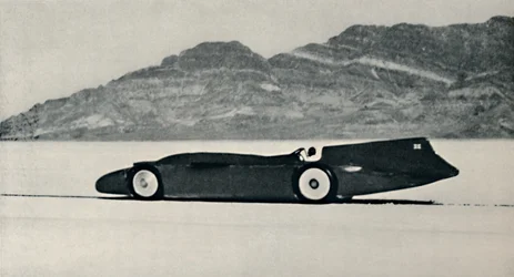 Over 300 miles an hour on the Salt Flats, Bonneville, Utah