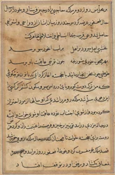 Page from Tales of a Parrot Tuti-nama: text page, c. 1560