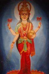 Painting Depicting Goddess Lakshmi, Haridwar