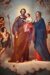Painting in Santuario di Maria Ausiliatrice, Valdocco, Turin, Italy
