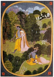 Radha and Krishna in a Grove
