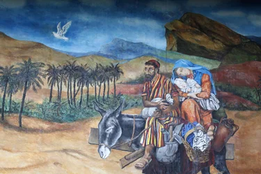 Painting on a Sacromonte church, Varese, Italy
