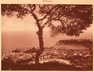 Panorama of Monte-Carlo taken from the Turbie Road, 1930