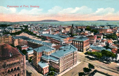 Panorama of the Fort, Bombay, India, Early 20th Century