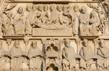 Paris Notre Dame Cathedral west wing: Virgin