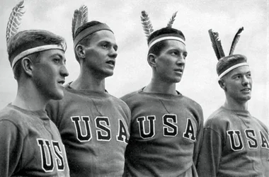 Part of the American gold medal-winning rowing eight, Berlin Olympics, 1936