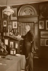 Pavel Shukovsky, Russian artist, at work, early 20th century