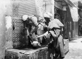 People Collecting Water from a Well, Rabat, Morocco