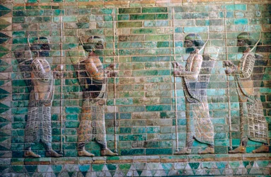 Persian relief of archers of the Persian Royal Guard
