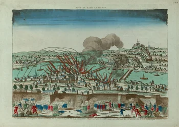 Perspective View of the Siege and Bombardment of the City of Lyon in October 1793, c. 1793
