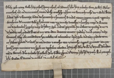 Pittance writ: Charter granting alms to the Church of St Andrew the Apostle