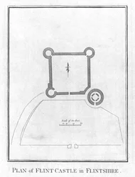 Plan of Flint Castle in Flintshire