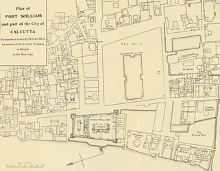 Plan of Fort William and Part of the City of Calcutta, 1925