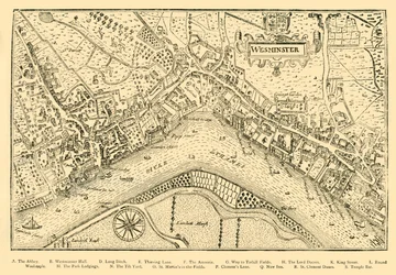 Plan of Westminster (From Nordens Survey, Taken in Queen Elizabeth