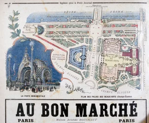 Plan of the Porte Monumentale and Palais des Beaux-Arts