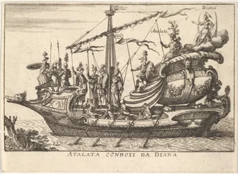 Plate 12: Atalanta Led by Diana, Accompanied by Warriors, 1664