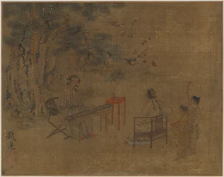 Playing the Zither under Pine Trees