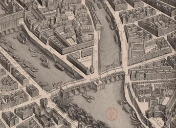 Pont Neuf, Plan de Paris, 1739