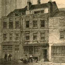 Popes House, Plough Court, Lombard Street 1860